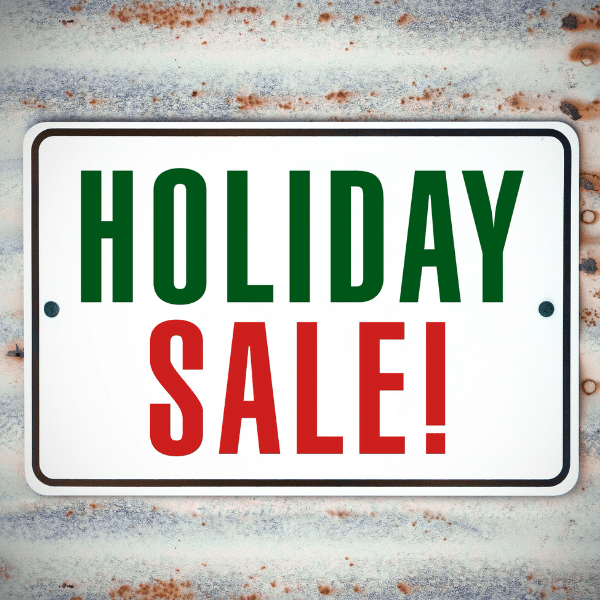 Holiday sale sign