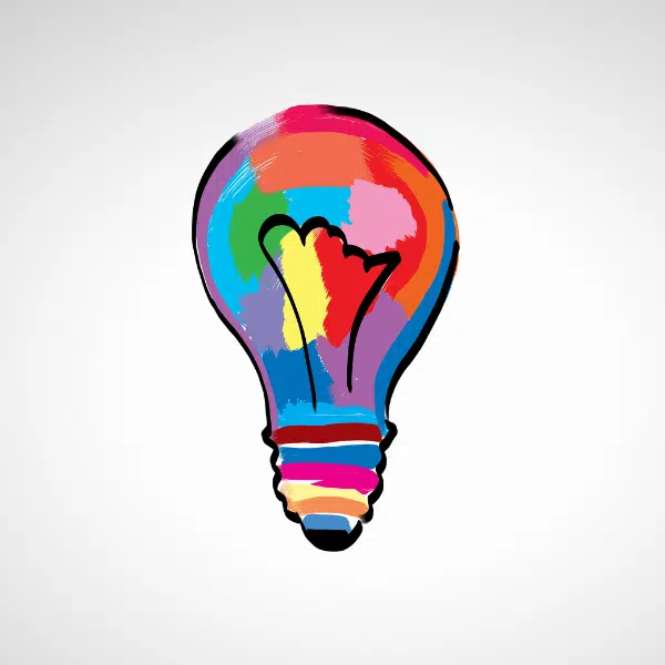 Creativity lightbulb ideas