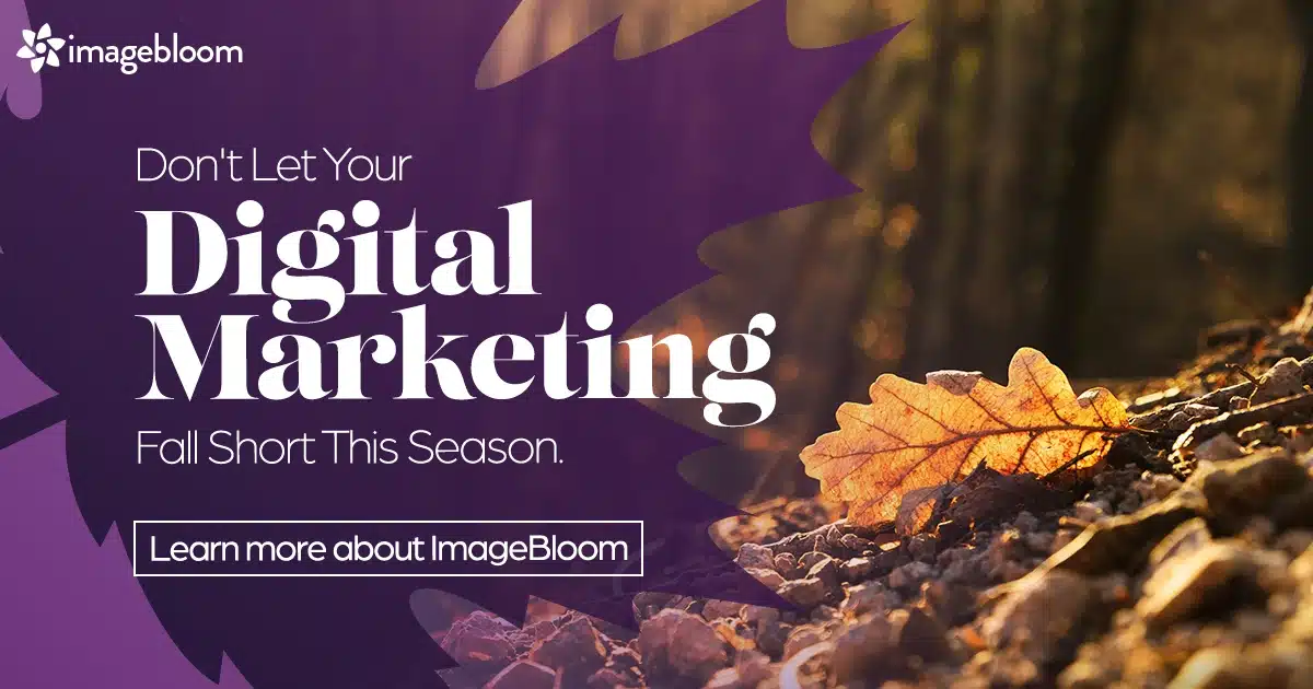 ImageBloom blog Graphic - Don't Let your Digital Marketing Fall Short this Season. Learn More about ImageBloom